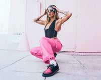 Black & Neon Pink Sneaker