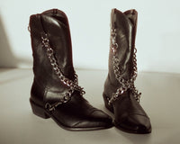 Black Chain Western Boot