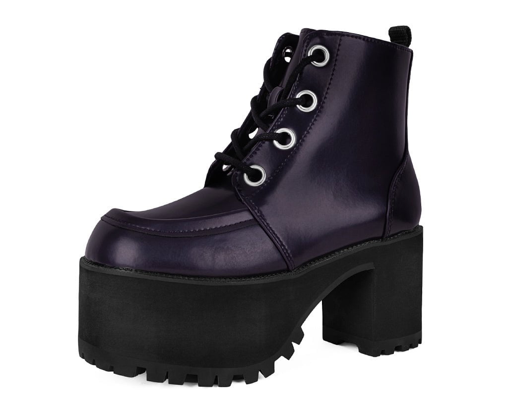 Purple Rub-Off Ankle Nosebleed Boot