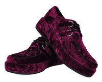 Burgundy Velvet Wrapped Viva Mondo Creeper