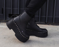 Black TUKskin 7-Eye Dino Flat Boot