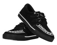 Black Suede White Interlace Sneaker