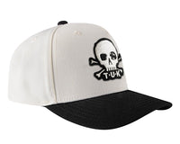 Black & Cream Skull Logo Hat