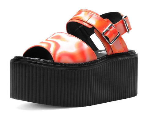 Orange Wavy Strato Sandal