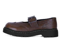 Brown Leather Brogue Mary Jane