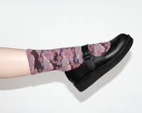 Purple Floral Sock