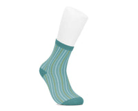 Teal Striped Polka Dot Socks