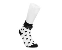 Black Mesh Heart Sock