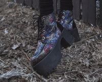 Floral Velvet Nosebleed Boot