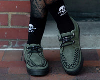 Olive Green Suede Creeper Sneaker