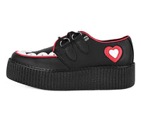 Black & Red Scallop Heart Viva Mondo Creeper