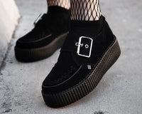 Black Suede Buckle Viva Mondo Creeper