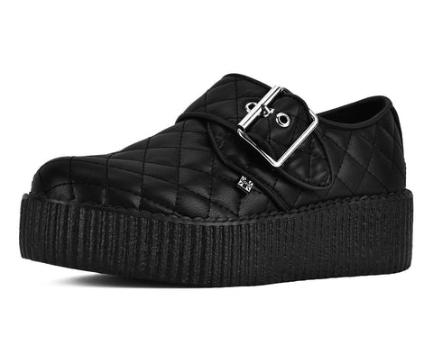 Black TUKskin Quilted Buckle Viva Mondo Creeper