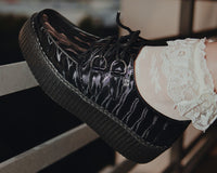 Black Wavy Patent Viva Mondo Creeper