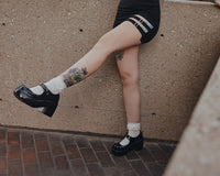 Black Liquid Bubble Mary Jane Platform