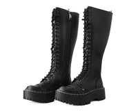 Black TUKskin™ Knee-high Double Decker Boot