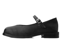 Black TUKskin™ Square Toe Mary Jane