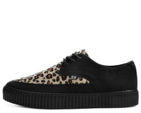 Black & Leopard Tie Pointed Lace Up EZC