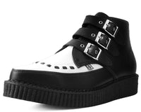 Black & White TUKskin™ 3-Buckle Pointed Creeper Boot