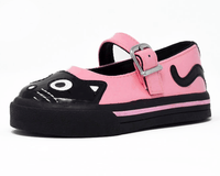 Black & Pink Kitty Mary Jane Toddler Sneaker