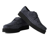 Charcoal Suede Buckle Pointed Creeper