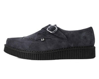 Charcoal Suede Buckle Pointed Creeper