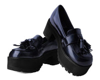 Black Oil Haze Loafer Platform