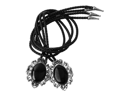 Black Victorian Bolo Shoe Tie