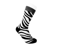 Grey Stripe Zebra Crew Sock