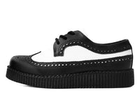 Black & White Wingtip Tie TUKskin™ Viva II Low Creeper