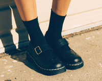 Black TUKskin™ Brogue Mary Jane