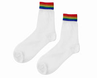 White Sheer Rainbow Sock