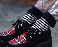 Womens Black & Sheer Stripe Sock