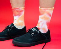 Tie-Dye Orange Crew Sock