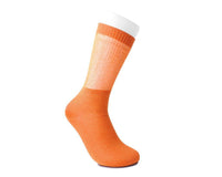 Orange Ribbed Glitter Sock