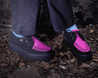 Black & Neon Pink Viva Mondo Creeper