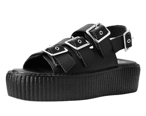 Black 3-Buckle Mondo Sandal